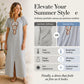 🌊🌴Embroidered maxi dress with slit – Summer elegance, absolute comfort.