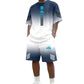👕Men's Summer T-Shirt & Shorts Set – Gradient design, breathable & lightweight – Perfect for hot days & casual outings 🩳