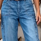 Women's Casual Stretchy Cropped Denim Pants