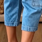 Women's Casual Stretchy Cropped Denim Pants