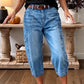 Women's Casual Stretchy Cropped Denim Pants