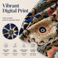 Women's V-Neck Bohemian Print Blouse Summer Loose Fit Shirt
