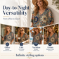 Women's V-Neck Bohemian Print Blouse Summer Loose Fit Shirt
