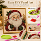 🎄✨ DIY Christmas Pearl Bead Art Kit – 5 Festive Designs, 3D Raised Beads & Display Frame Included | Holiday Wall Decor 🖼️🎨