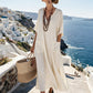 Women's V Neck Loose Vacation Maxi Dress