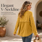 ⌛Limited-Time Offer-Women's Casual V-Neck Long Sleeve Top