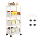 📦🪜Slim Rolling Storage Cart with Multi-Tier Shelves
