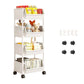 📦🪜Slim Rolling Storage Cart with Multi-Tier Shelves