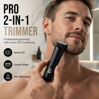 🪒 Men's 2-in-1 Body Hair Trimmer — Dual-Head Body Groomer