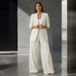 Women's Elegant Blazer & Wide-Leg Pants Set