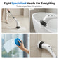 Rechargeable Electric Cleaning Brush with Interchangeable Heads