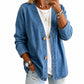 🌸Hot Sale 50% OFF💖Women's Casual Collarless Button Cardigan Jacket