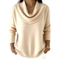 👚New Arrivals - Sequin Cowl Neck Pullover – Soft Ribbed Cuffs & Elegant Drape for Any Occasion 🌿