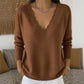 🌸Hot Sale 50% OFF💖Women's Scalloped V-Neck Knit Sweater