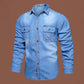 Bestseller🏆👔 Classic Cotton Shirt with Denim Aesthetic – Relaxed Silhouette & Timeless Style for Everyday Wear