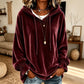 🌸Hot Sale 50% OFF💖Women's Casual Velvet Hooded Sweatshirt