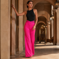 ✨🛍️Fresh Drop - High-Waisted Flowy Pants with Cutout Detail – Premium Texture & Versatile Style from Day to Night