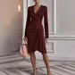 Women’s Fashion Solid Color Long Sleeve Dress