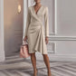 Women’s Fashion Solid Color Long Sleeve Dress