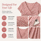 Women's Elegant V-Neck Floral Print Dress with pockets