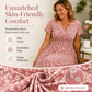 Women's Elegant V-Neck Floral Print Dress with pockets
