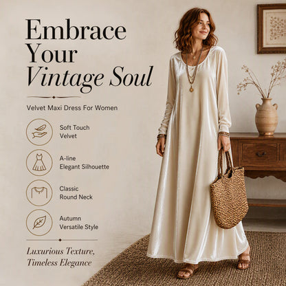 Women's Elegant Long Sleeve Maxi Dress