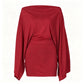 Women's Off-Shoulder Batwing Sleeve Bodycon Dress