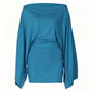 Women's Off-Shoulder Batwing Sleeve Bodycon Dress