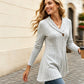 Women's V Neck Ribbed Knit Casual Top