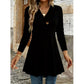 Women's V Neck Ribbed Knit Casual Top
