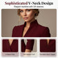 Elegant Stand Collar V-Neck Bodycon Dress