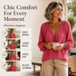 Women's Loose Ruffled Tie Neck Blouse