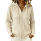 Women's Hooded Knit Zip-Up Cardigan Sweater