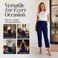 Women's High Waisted Cropped Suit Pants