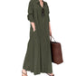 Women's Elegant Maxi Shirt Dress