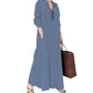 Women's Elegant Maxi Shirt Dress