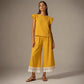Women's Summer Ruffle Sleeve Top & Lace Hem Pants Set