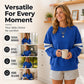 Women's Oversized Crewneck Striped Pullover