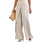Women's High Waisted Asymmetric Wrap Suit Pants