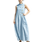 Women's Chic Sleeveless Button Maxi Dress
