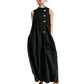 Women's Chic Sleeveless Button Maxi Dress