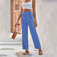 Women's High-Waist Drawstring Straight-Leg Pants