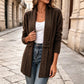 Women's Casual Double-Breasted Knit Cardigan