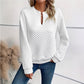 Women's Textured V-Neck Long Sleeve Top