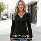 🌸Hot Sale 50% OFF💖Women's V-Neck Knit Asymmetrical Hem Top
