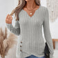 🌸Hot Sale 50% OFF💖Women's V-Neck Knit Asymmetrical Hem Top