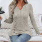 🌸Hot Sale 50% OFF💖Women's V-Neck Knit Asymmetrical Hem Top