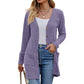 Mid-Length Knit Cardigan With Pockets
