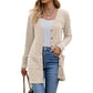 Mid-Length Knit Cardigan With Pockets