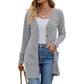 Mid-Length Knit Cardigan With Pockets